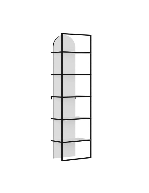 Libreria Archy 5 ripiani colore bianco 53x31.7x180H – Eleganza industriale e spazio funzionale
