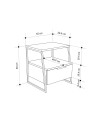 Comodino sabbia Pal 45x41x50 cm – Stile Moderno e Funzionalità in un Design Raffinato