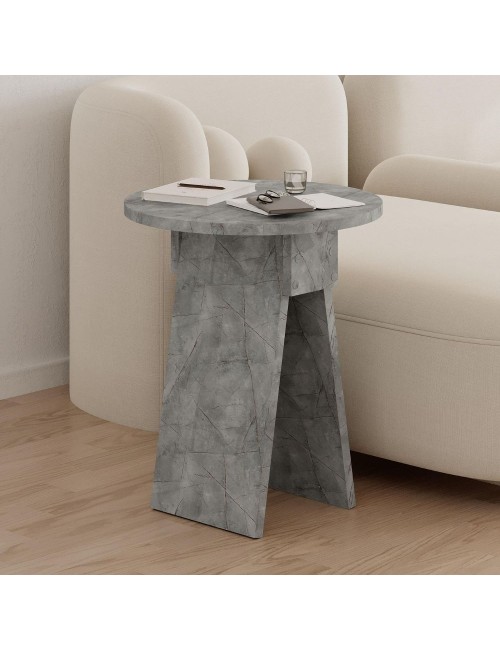 Tavolino da salotto Chen effetto marmo grigio – Eleganza minimalista per ogni ambiente