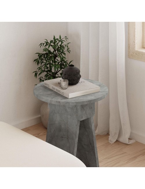 Tavolino da salotto Chen effetto marmo grigio – Eleganza minimalista per ogni ambiente