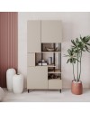Libreria Key con 5 ante e ripiani colore cashmere 84x34x175H – Ordine e Stile