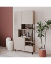 Libreria Key con 5 ante e ripiani colore cashmere 84x34x175H – Ordine e Stile