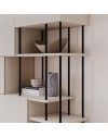 Libreria Key con 5 ante e ripiani colore cashmere 84x34x175H – Ordine e Stile