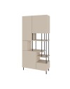 Libreria Key con 5 ante e ripiani colore cashmere 84x34x175H – Ordine e Stile