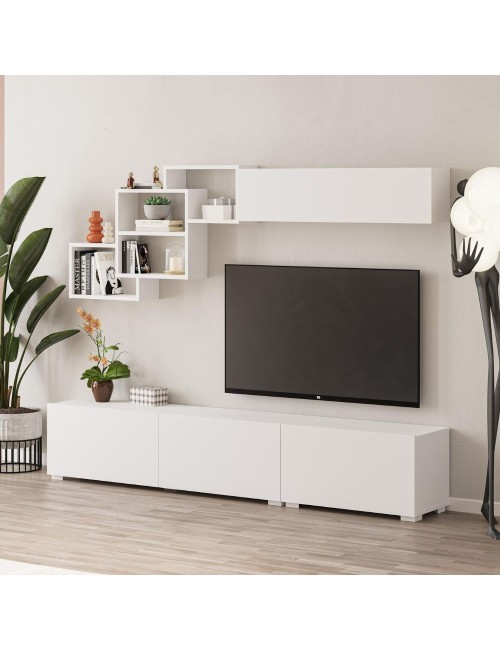 Parete attrezzata colore bianco Free 210x35x39H