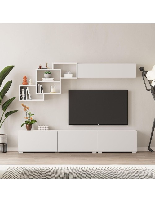 Parete attrezzata colore bianco Free 210x35x39H