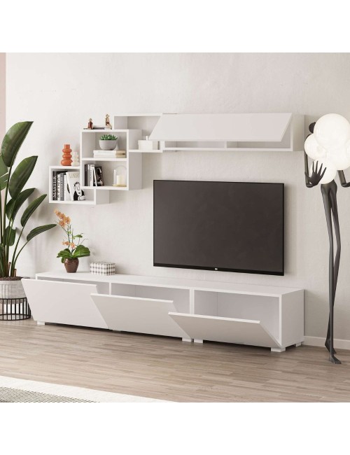 Parete attrezzata colore bianco Free 210x35x39H