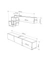 Parete attrezzata colore bianco Free 210x35x39H