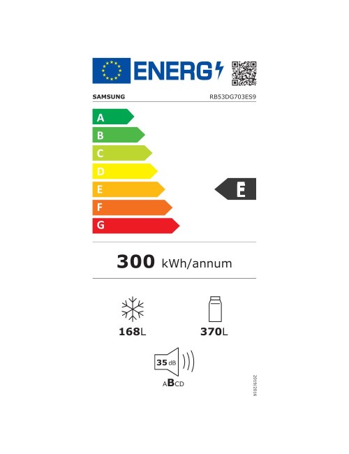 Frigorifero Samsung RB53DG703ES9EF combinato total no frost 538 lt inox classe E
