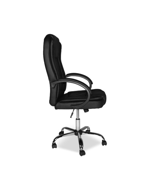 Poltrona presidenziale Millard ergonomica in ecopelle era e base cromata