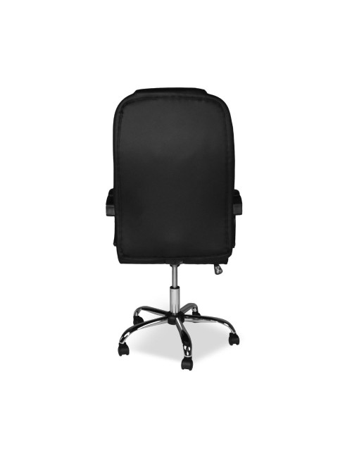 Poltrona presidenziale Millard ergonomica in ecopelle era e base cromata