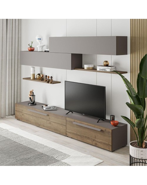 Parete attrezzata Kombat 260 colore hitit e light mocha