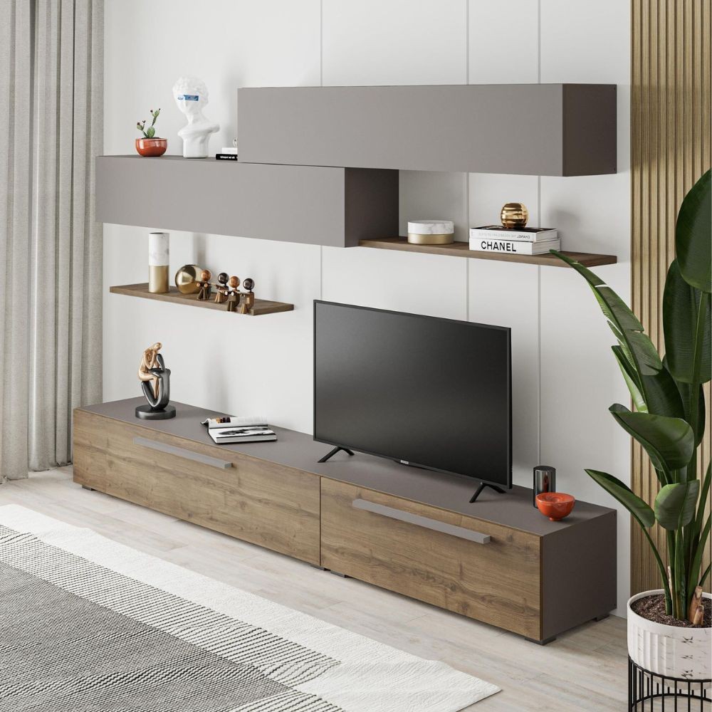Parete attrezzata Kombat 260 colore hitit e light mocha