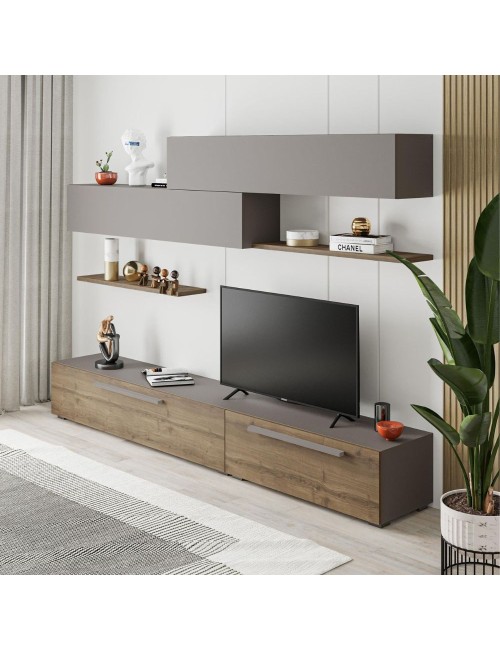 Parete attrezzata Kombat 260 colore hitit e light mocha