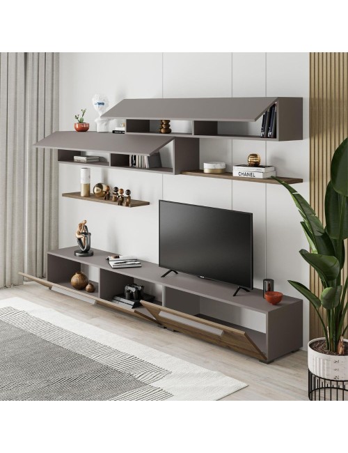 Parete attrezzata Kombat 260 colore hitit e light mocha