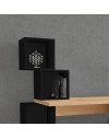 Scrivania con libreria Balance 153,5x60x140 colore rovere e nero
