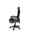 Sedia gaming Gandi con poggiapiedi estensibile e schienale in rete nero