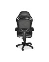 Sedia gaming Gandi con poggiapiedi estensibile e schienale in rete nero