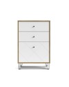 Cassettiera 2 cassetti e anta BolloBO18 63.4x40x95.55H colore rovere bianco
