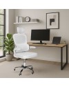 Poltrona ufficio ergonomica con ruote Vibes in rete bianca con base cromata