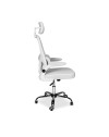 Poltrona ufficio ergonomica con ruote Vibes in rete bianca con base cromata