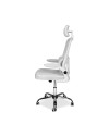 Poltrona ufficio ergonomica con ruote Vibes in rete bianca con base cromata