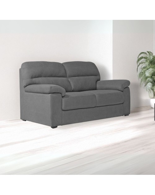 Divano 2 posti Alenda tessuto Penelope22 colore grigio cenere 160x98x92h