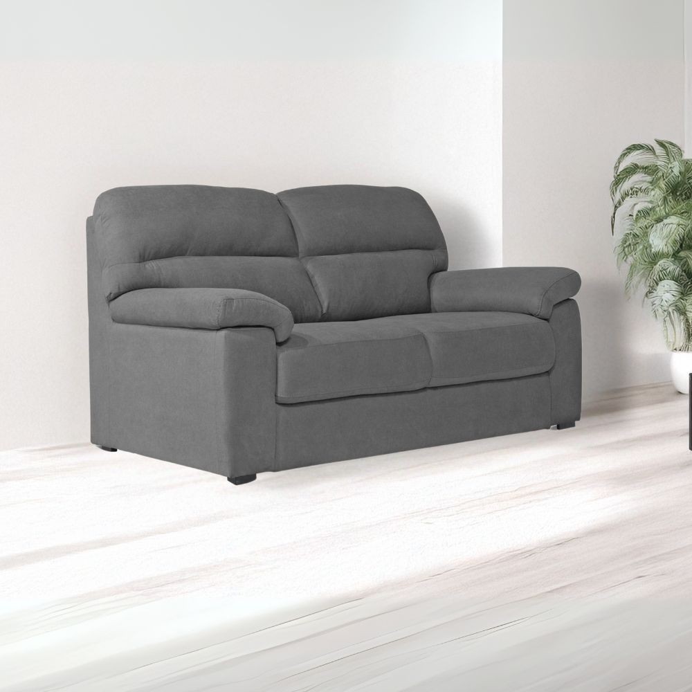 Divano 2 posti Alenda tessuto Penelope22 colore grigio cenere 160x98x92h