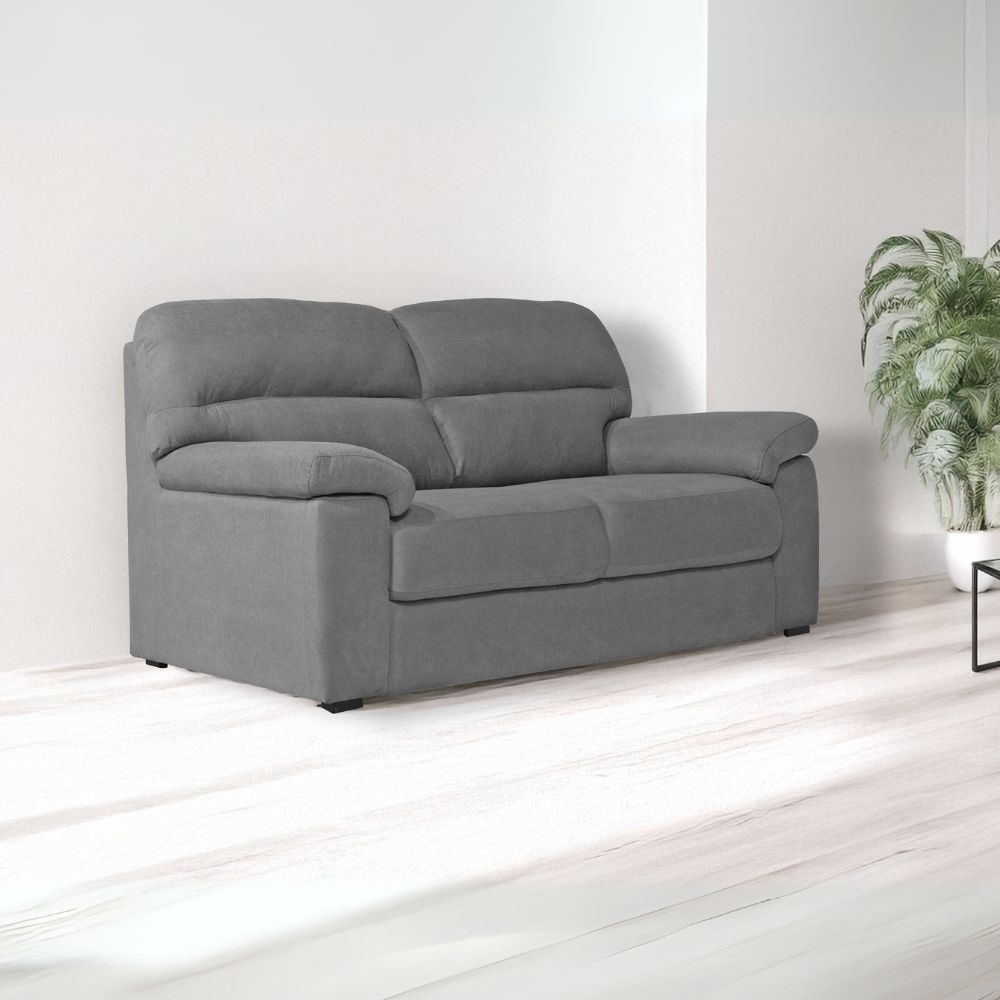 Divano 3 posti Alenda tessuto Penelope22 colore grigio cenere 211x98x92h