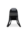 Sedia gaming Rocky in tessuto bicolore con base curva – Nero e Grigio