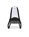 Sedia gaming Rocky in tessuto bicolore con base curva – Nero e bianco