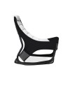Sedia gaming Rocky in tessuto bicolore con base curva – Nero e bianco