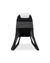 Sedia gaming Rocky in tessuto bicolore con base curva – Nero e bianco