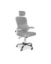 Poltrona ufficio ergonomica con ruote Vibes in rete grigio con base cromata