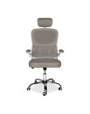 Poltrona ufficio ergonomica con ruote Vibes in rete tortora con base cromata