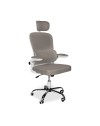 Poltrona ufficio ergonomica con ruote Vibes in rete tortora con base cromata