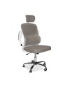 Poltrona ufficio ergonomica con ruote Vibes in rete tortora con base cromata