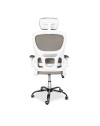 Poltrona ufficio ergonomica con ruote Vibes in rete tortora con base cromata