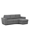 Divano letto penisola Reversibile Aston con contenitore in tessuto grigio 251.5x159.5x86H