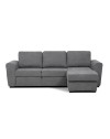 Divano letto penisola Reversibile Aston con contenitore in tessuto grigio 251.5x159.5x86H