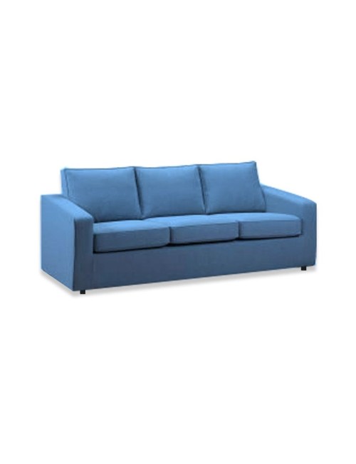 Divano 3 posti Mestre in tessuto blu oceano antimacchia e antifiamma 205x86x83H