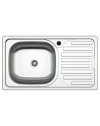 Lavello incasso cucina acciaio 76x43.5 una vasca e gocciolatoio destro SA07DX Samet
