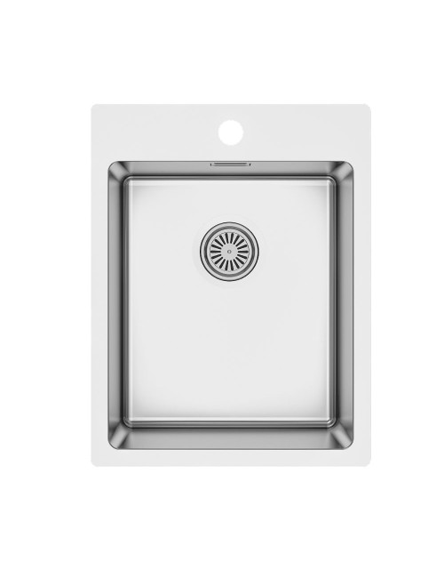 Lavello incasso cucina acciaio 39x50.5x20H una vasca SA349 Samet