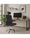 Poltrona ufficio ergonomica con ruote Vibes in rete nero con base cromata