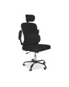 Poltrona ufficio ergonomica con ruote Vibes in rete nero con base cromata