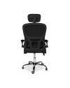 Poltrona ufficio ergonomica con ruote Vibes in rete nero con base cromata