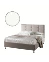 Letto una piazza e mezza contenitore ecopelle bianco Nova 122x206x120H