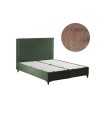 Letto matrimoniale contenitore in velluto tortora Frame – Eleganza e Funzionalità