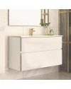 Mobile bagno sospeso bianco laccato Londres 2 cassetti 100x45x59H