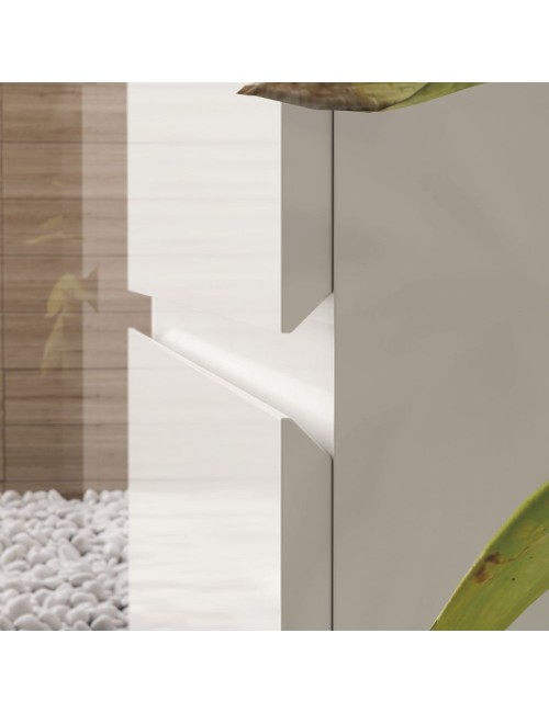 Mobile bagno sospeso bianco laccato Londres 2 cassetti 100x45x59H